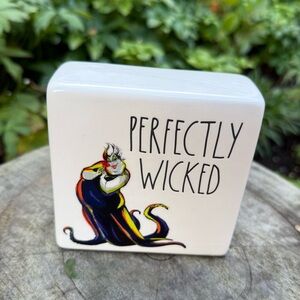 🖤🧜‍♀️ Rae Dunn x Disney Villains Ursula ‘Perfectly Wicked’ Ceramic Block NWT